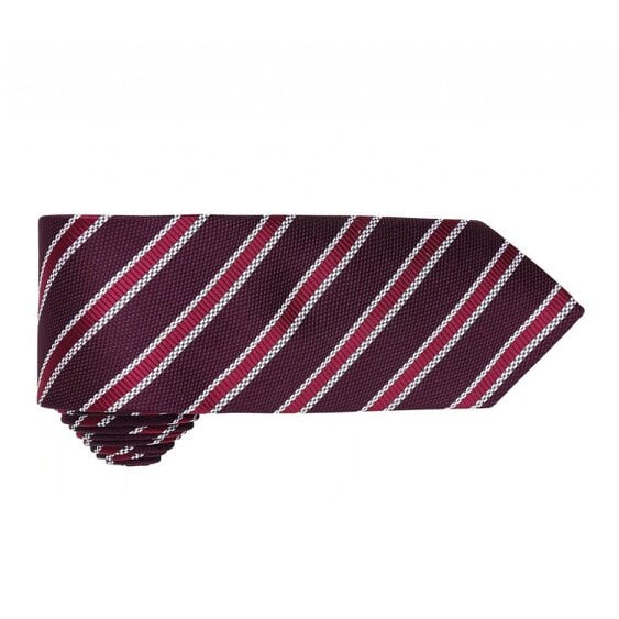 Premier Mens Waffle Stripe Formal Business Tie (Pack of 2) - Burgundy/ Aubergine
