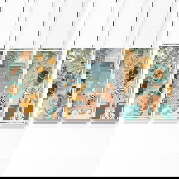 Extra Large Pictures For Living Room | Set of 3 Italian Lifestyle Wall art Prints