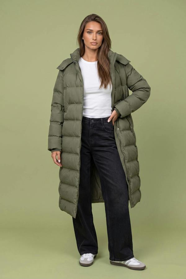 Urban Bliss Seamless Puffer Jacket Khaki