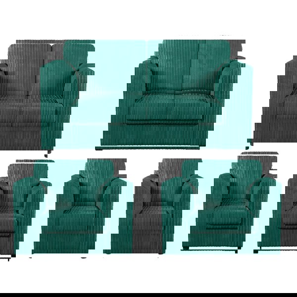 Furnishings For Less Luxor Jumbo Cord 2 Seater and 2 x Armchairs - Full Back