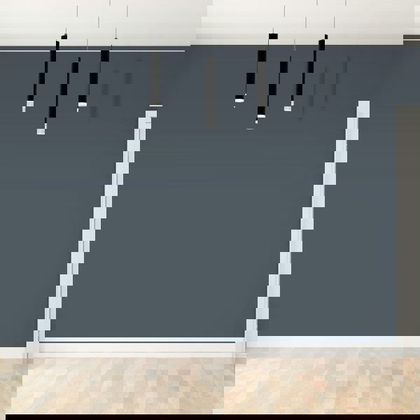 Milagro Carbon Black LED Pendant Lamp 3X5W Eye Catching Contemporary Cylindrical Lights With Built In Low Consumption Light Source