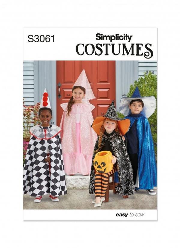 Simplicity Sewing Pattern 3061, Costumes for Kids, A (3-4-5-6-7-8) - Easy