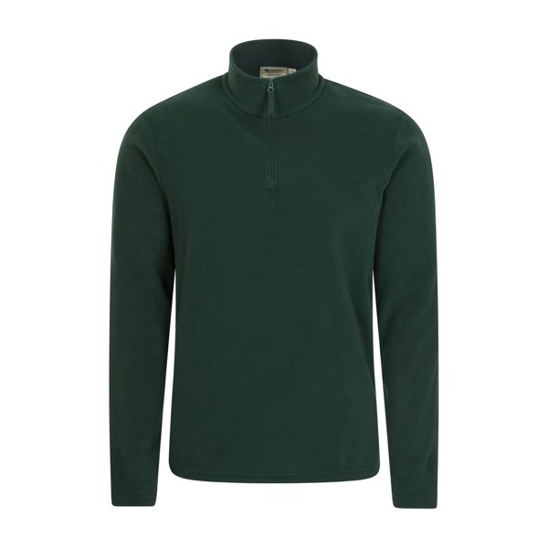 Mountain Warehouse Mens Camber II Half Zip Fleece Top - Dark Green