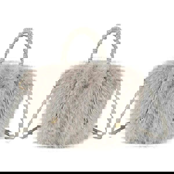 Love EMVY Teddy Grab Shoulder Bag with Silver Sparkle