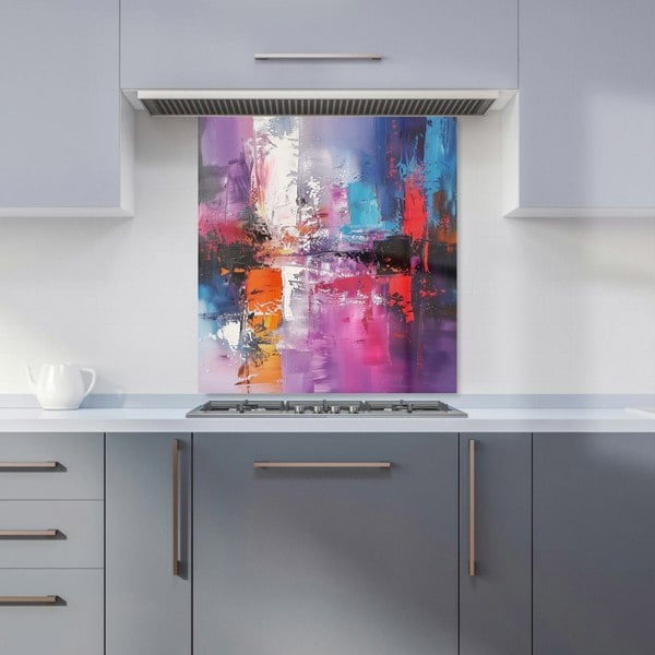 Warren Reed - Designer Vibrant Metropolis: A Palette Of Emotions Kitchen Splashback