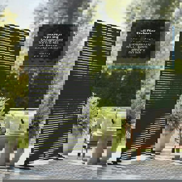 Nicoman Metal Indoor/Outdoor Privacy Screen 90cm x 180cm - Slats