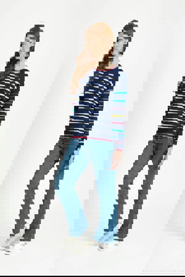 Mudflower Striped Speckled Knit Jumper