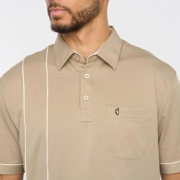 Gabicci G52X16 Mens Short Sleeve Plated Jersey Polo Shirt Gabicci Classic - STONE