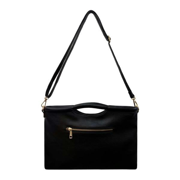 Lilly Loves Be more Dolly Black Vegan Leather Clutch