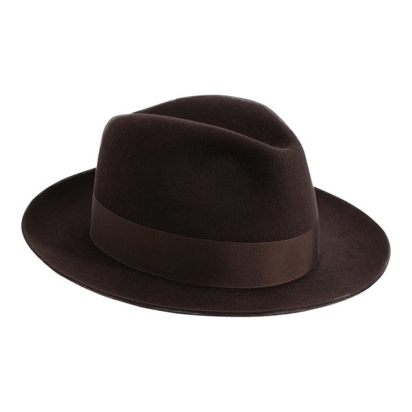 Gamble & Gunn 'Shirwell' Luxury Handmade Fur Felt Fedora - Brown