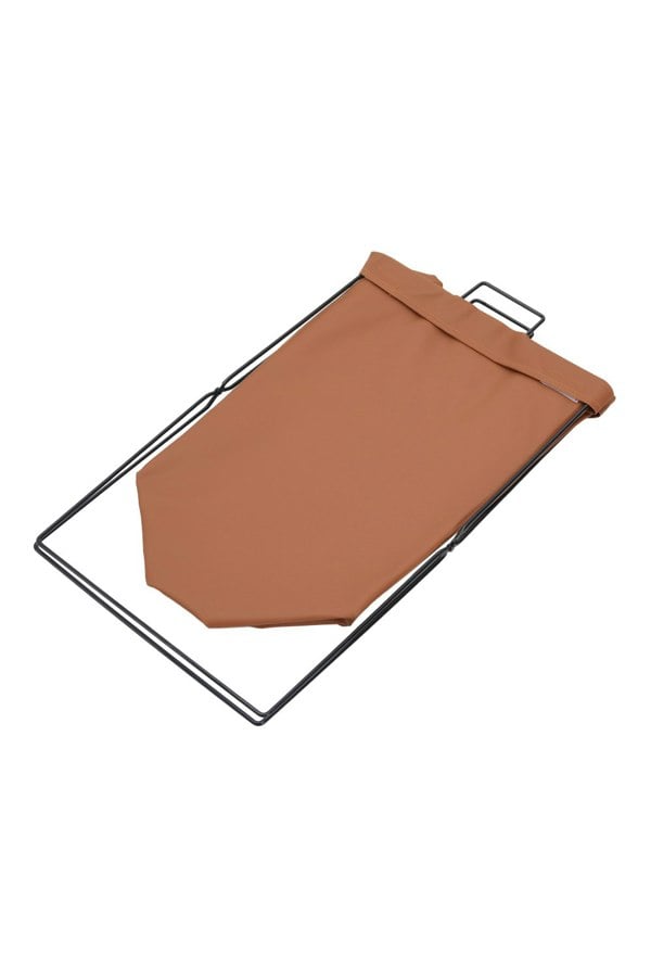 Living and Home Collapsible PU Leather Laundry Hamper with Metal Frame