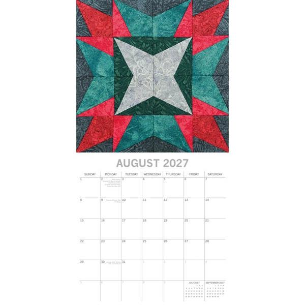 Quilting Calendar 2027, Wall Calendars, Month To View, Lifestyle, Gift