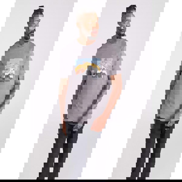 Mountain Warehouse Mens Linear Organic T-Shirt - Charcoal