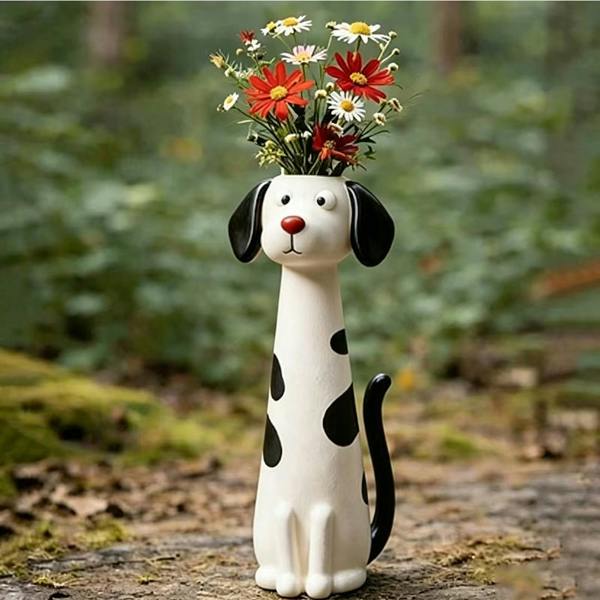 Leaper Cute Cat Dog Animal Shaped Decorative Flower Vase