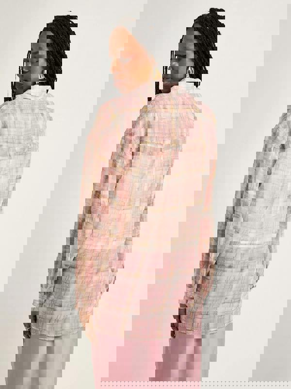 GWD Roberta Pink Sheer Checked Blouse