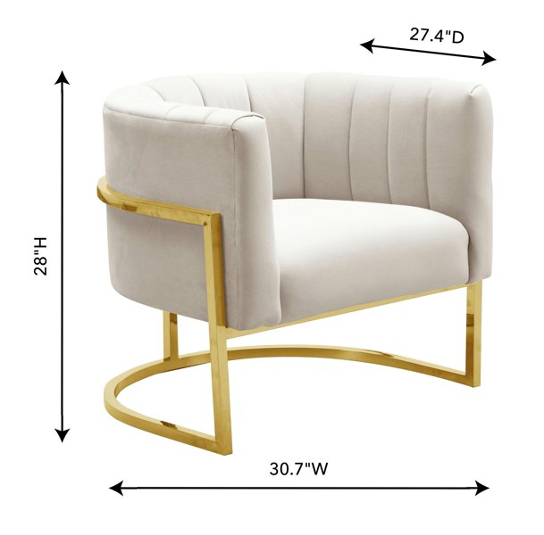 Furniture Edit Magnolia Spotted Cream Chair with Gold