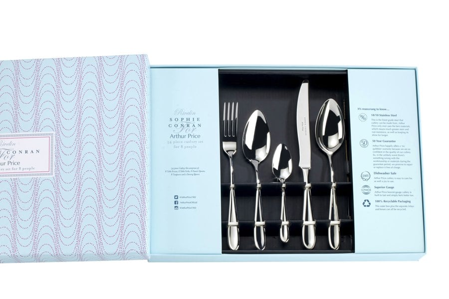 Sophie Conran for Arthur Price Sophie Conran 'Rivelin' 34 piece 8 person gift boxed cutlery set