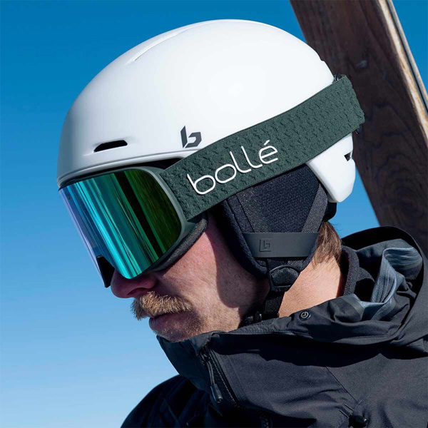 Bolle NEVADA - Matte Forest Green with Emerald Lens