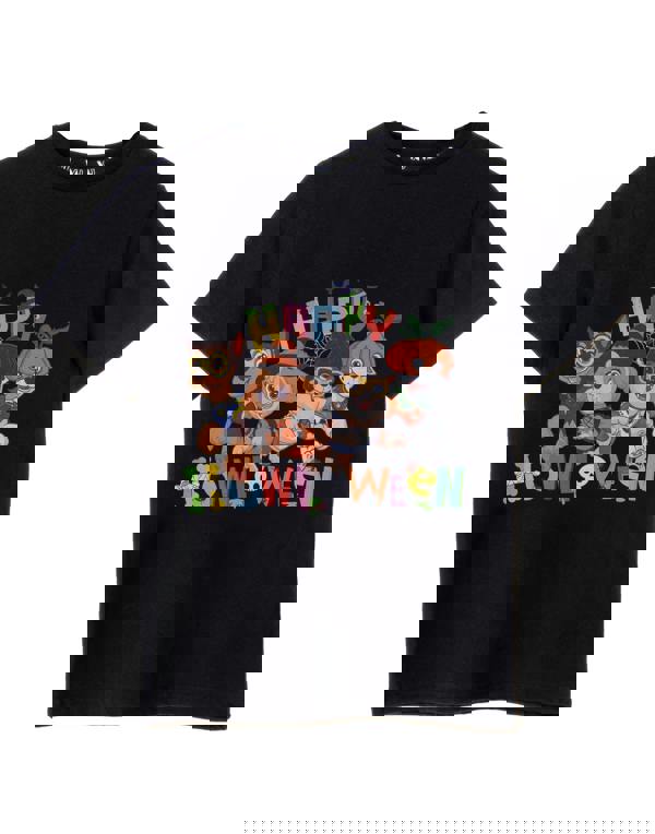 Paw Patrol Unisex Kids Black Happy Howloween Short Sleeved T-Shirt