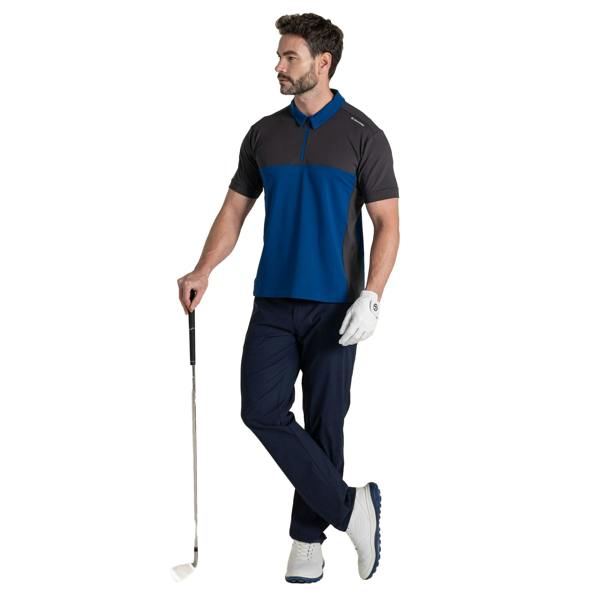 Craghoppers Mens Avro Nosilife Short-Sleeved Golf Polo Shirt - Dark Iron - 