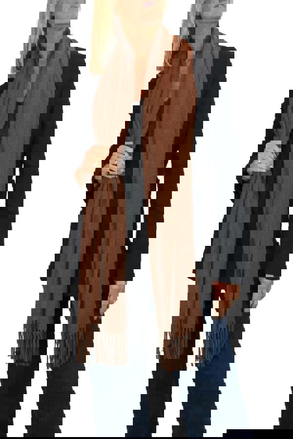 Paulo Due Wool Blend Pashmina Scarf Solid Colour