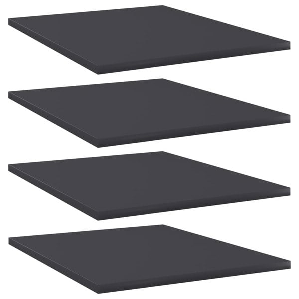Berkfield Bookshelf Boards 4 pcs Grey 40x50x1.5 cm Engineered Wood