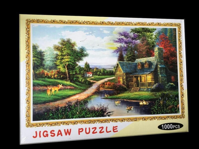 Shatchi 20cm 1000 Piece Jigsaw Puzzle for Adults, Landscapes, Cities and Nature Design, Multicolour