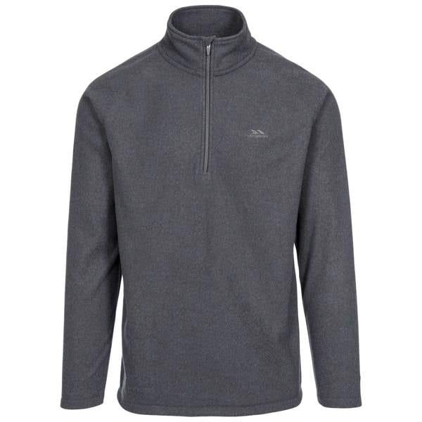 Trespass Mens Keynote Anti Pilling 1/4 Zip Fleece Top - Charcoal - 