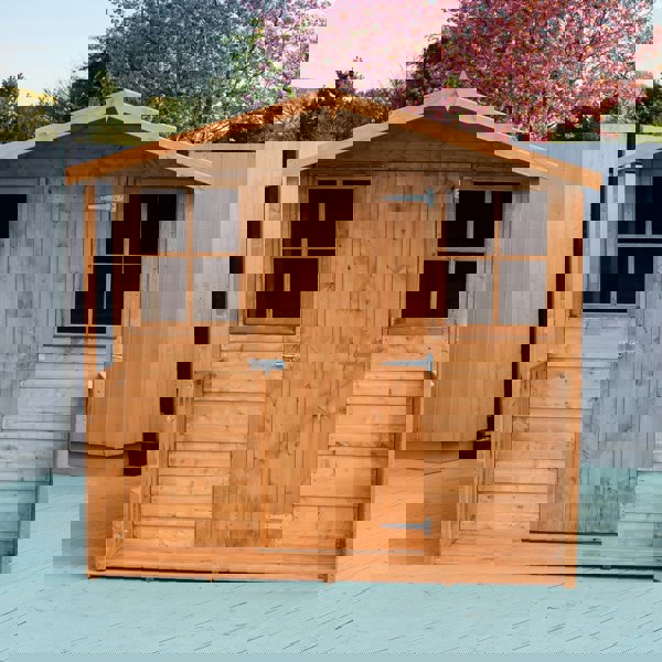 Shire Casita + Verandah 7x9 12mm interlock Clad wooden Shed - Best Shed