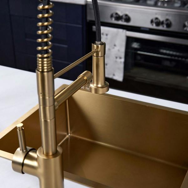 Flode böjig | Multiuse Style 3 in 1 Instant Boiling Tap with Flexi Spray | Brushed Brass Finish