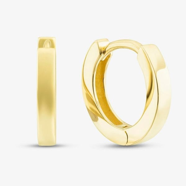 T. H. Baker 9ct Yellow Gold Hinged Hoop Earrings EBE011