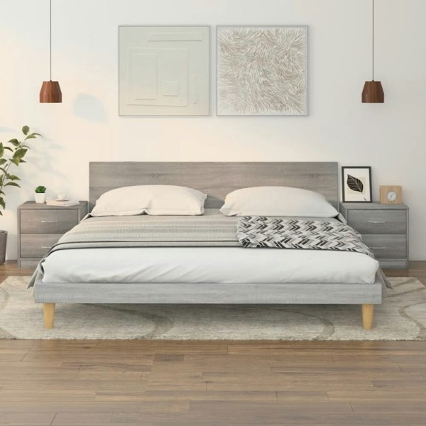 Berkfield Bedside Cabinets 2 pcs Grey Sonoma 40x30x40 cm Engineered Wood