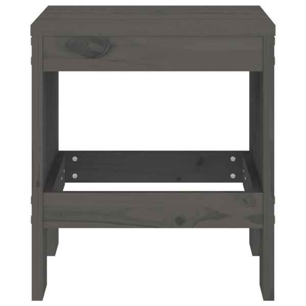 Berkfield Garden Stools 2 pcs Grey 40x36x45 cm Solid Wood Pine