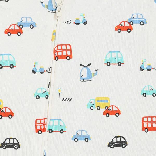 Mini Cuddles Baby Boys Vehicle Printed Romper, Multicolour