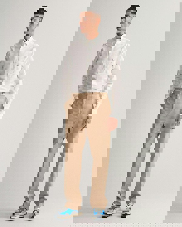 GANT Mens Regular Fit Long Sleeve Oxford Shirt - 110 White