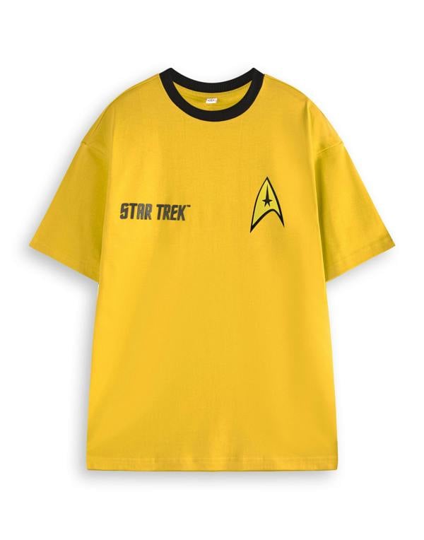 Star Trek Mens Yellow Uniform Short Sleeved T-Shirt