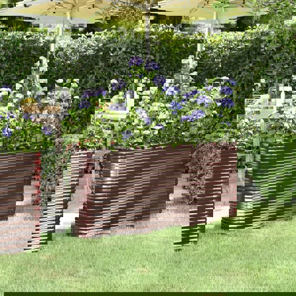 Berkfield Garden Raised Bed Powder-coated Steel 152x40x68 cm Brown