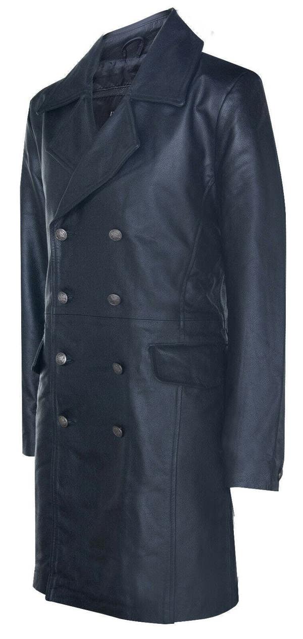 Infinity Leather Mens Cowhide Leather Peacoat-Cordoba