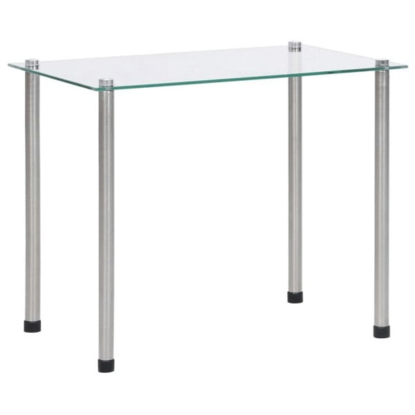 Berkfield Nesting Tables 3 pcs Transparent Tempered Glass