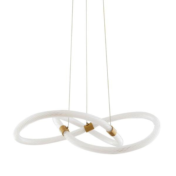 Pagazzi Lighting Virello Satin Brass Twist LED Pendant