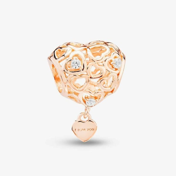 Rosa Lea I Love You Heart Charm AM-2THB007606