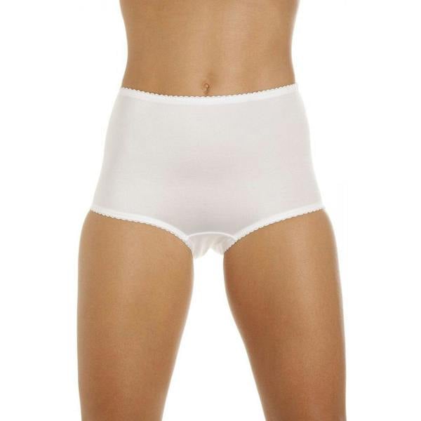 Womens Two Pack Smooth High Waist White Control Briefs