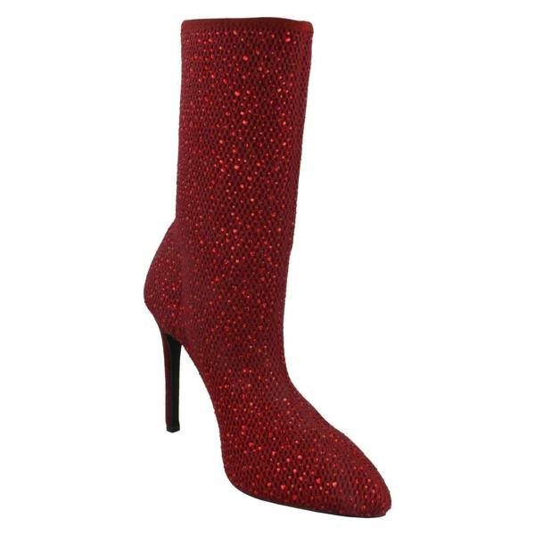 Anne Michelle Ladies Anne Michelle High Heel Diamante Studded Calf Boots