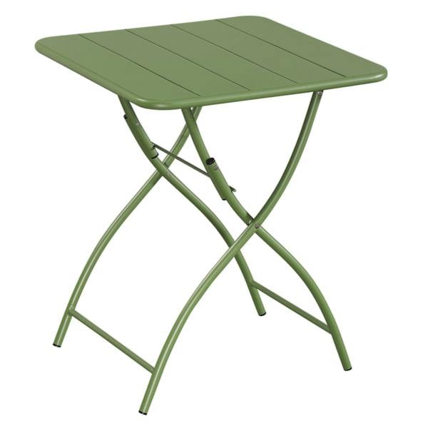 Core Products Square Metal Bistro Folding Garden Table Moss Green