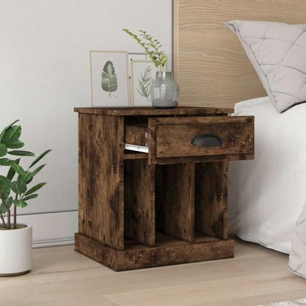 Berkfield Bedside Cabinets 2 pcs Smoked Oak 43x36x50 cm