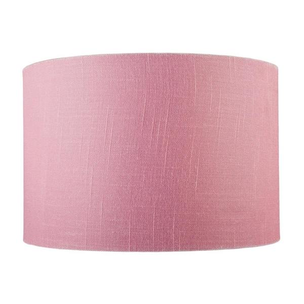 Modern Designer Candy Pink Textured Linen Fabric Circular Lamp Shade Image 5