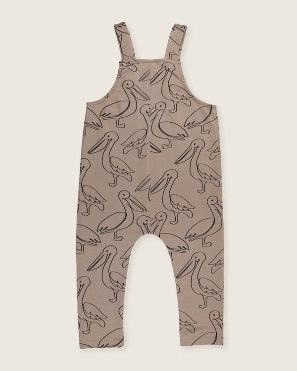 organic cotton Beige Pelican Print Dungarees - image 2