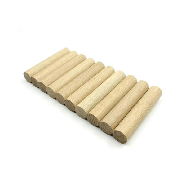Premium Quality European Oak Dowel 100mm Long (20mm - Pack of 10)