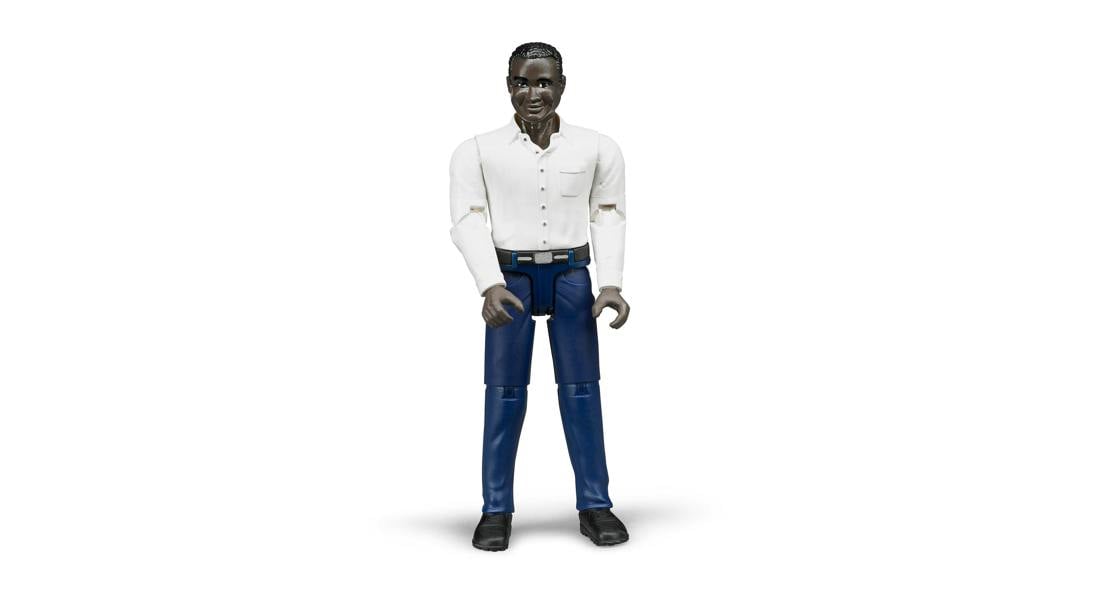 Bruder bworld Man, dark skin, darkblue jeans Detailed Vehicle & Playset Model