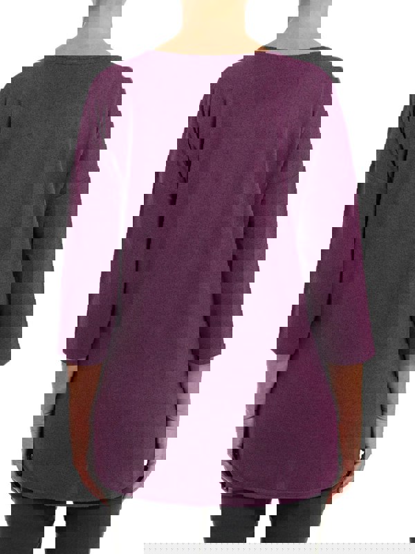 PennyPlain Cross Over Hem Tunic - Amethyst